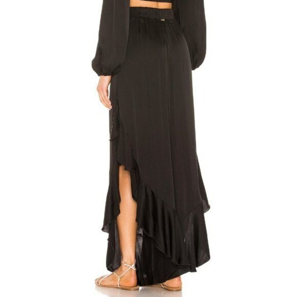 PQ Black Halsey Pants with Asymmetrical Hem - Picture 2 of 6
